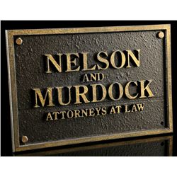 Lot # 59: Nelson and Murdock Attorneys at Law Office Plaque