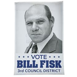 Lot # 76: 'Vote Bill Fisk' Poster