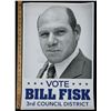 Image 4 : Lot # 76: 'Vote Bill Fisk' Poster