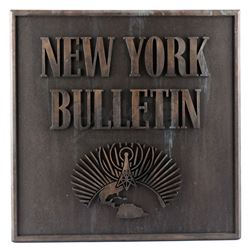 Lot # 128: New York Bulletin Building Sign