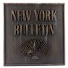 Image 1 : Lot # 128: New York Bulletin Building Sign
