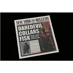 Lot # 130: 'Daredevil Collars Fisk' New York Bulletin Newspaper Cover