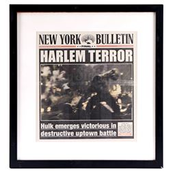 Lot # 133: Ben Urich's 'Harlem Terror' Framed Newspaper