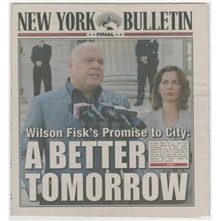 Lot # 138: 'Wilson Fisk's Promise to City' New York Bulletin Newspaper