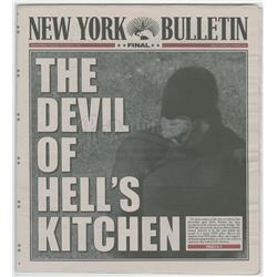 Lot # 139: 'The Devil of Hell's Kitchen' New York Bulletin Newspaper Cover