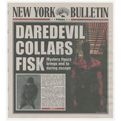 Lot # 140: 'Daredevil Collars Fisk' New York Bulletin Newspaper Cover
