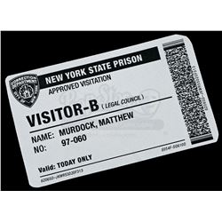 Lot # 185: Matt Murdock's Riker's Island Visitor Sticker