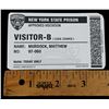 Image 4 : Lot # 185: Matt Murdock's Riker's Island Visitor Sticker