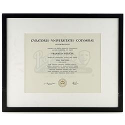 Lot # 254: Franklin 'Foggy' Nelson's Columbia University Law Degree