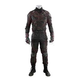 Lot # 275: Matt Murdock's Distressed Red Second Iteration Daredevil Costume