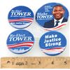 Image 5 : Lot # 296: Four Assorted Blake Tower Re-Election Buttons