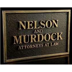 Lot # 325: Nelson and Murdock Attorneys at Law Office Plaque