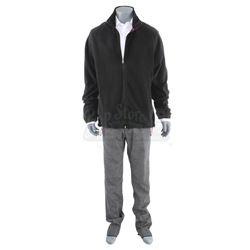 Lot # 343: Matt Murdock's New York Bulletin Attack Vigilante Costume Components