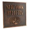 Image 1 : Lot # 348: New York Bulletin Building Sign