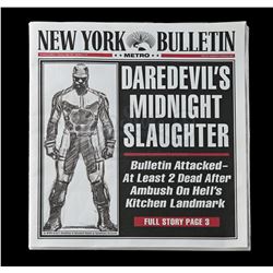 Lot # 372: 'Daredevil's Midnight Slaughter' New York Bulletin Newspaper