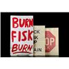 Image 1 : Lot # 409: Three Assorted Fisk Release Protest Signs
