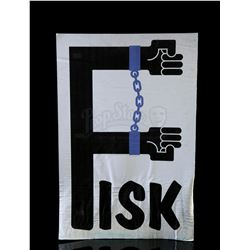 Lot # 410: 'Fisk Handcuffs' Fisk Release Protest Sign