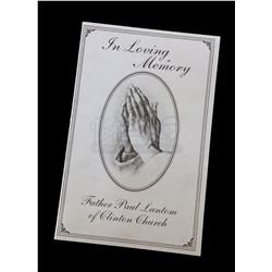 Lot # 428: Program for Father Paul Lantom's Funeral