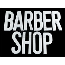 Lot # 469: Pop's 'BARBER SHOP' Block Letters