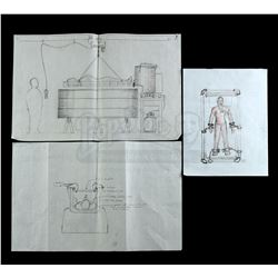 Lot # 496: Three Luke Cage Creation Concept Drawings