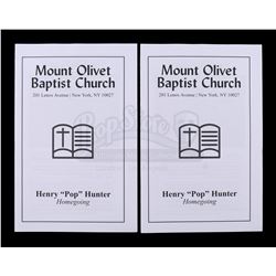 Lot # 499: Pair of Pop's Funeral Programs