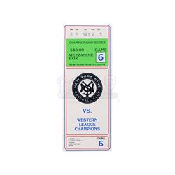 Lot # 502: New York Nine Championship Game Ticket
