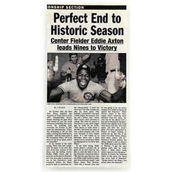 Lot # 503: New York Nine Newspaper Clipping