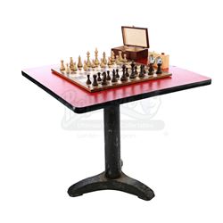 Lot # 505: Barber Shop Chess Set Table