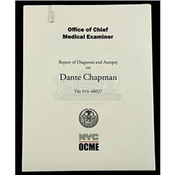Lot # 553: Dante Chapman's Autopsy Report