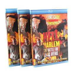 Lot # 589: D.W. Griffith's Set of Three 'Luke Cage Clobbers Diamondback' DVD Cases