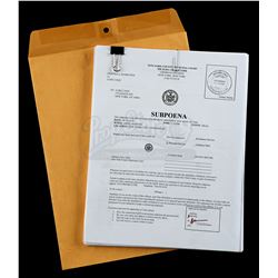 Lot # 612: Luke Cage's Subpoena Packet