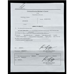 Lot # 634: Deputy Chief Ridley's Arrest Warrant