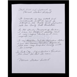 Lot # 649: Mariah DIllard's Will