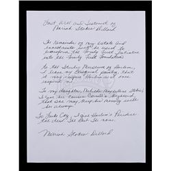 Lot # 657: Mariah DIllard's Will