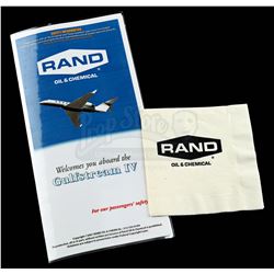 Lot # 664: Rand Enterprises Airline Safety Brochure and Rand Branded Napkin