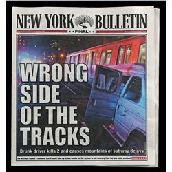 Lot # 703: Ward Meachum's New York Bulletin Newspaper
