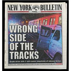 Lot # 706: Ward Meachum's New York Bulletin Newspaper