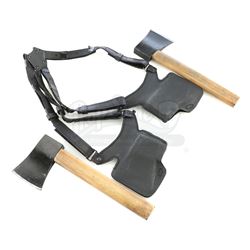 Lot # 708: Pair of Yangsi Gonshi Hatchets with Holster