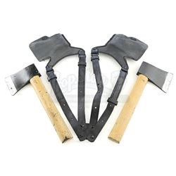 Lot # 711: Pair of Yangsi Gonshi Hatchets with Holster