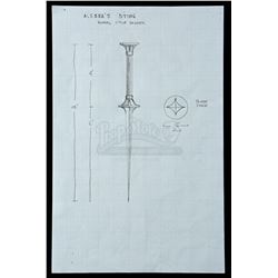 Lot # 722: The Bride of Nine Spiders Dagger Concept Drawing