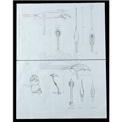 Lot # 738: Pair of Scythe's War Scythe Concept Drawings