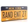 Image 1 : Lot # 792: RAND ENT 27 New York License Plate