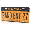 Image 2 : Lot # 792: RAND ENT 27 New York License Plate