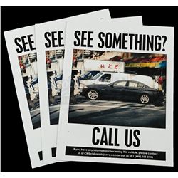 Lot # 874: Three 'See Something? Call Us' Flyers