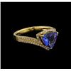 Image 1 : 14KT Yellow Gold 1.03 ctw Tanzanite and Diamond Ring