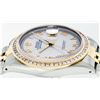 Image 6 : Rolex Mens 2 Tone 14K MOP Princess Cut Datejust Wristwatch With Rolex Box