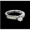 Image 1 : 14KT White Gold 0.69 ctw Diamond Ring