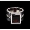 Image 2 : Crayola 4.20 ctw Garnet and White Sapphire Ring - .925 Silver