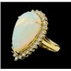 Image 1 : 11.26 ctw Opal and Diamond Ring - 14KT Yellow Gold