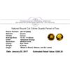 Image 3 : 9.63 ctw.Natural Round Cut Citrine Quartz Parcel of Two